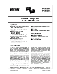 Datasheet PWS725A manufacturer Burr-Brown