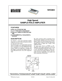 Datasheet SHC804BM manufacturer Burr-Brown
