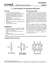 Datasheet CM1215-02SR manufacturer CalMicro