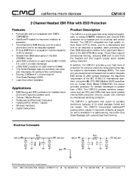 Datasheet CM1414-03CS manufacturer CalMicro