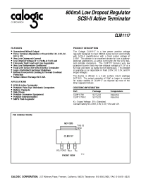 Datasheet CLM1117 manufacturer Calogic