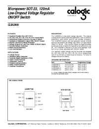 Datasheet CLM2805AZ-X manufacturer Calogic