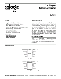 Datasheet CLM2931A-33 manufacturer Calogic