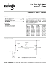Datasheet CLM4428CY manufacturer Calogic
