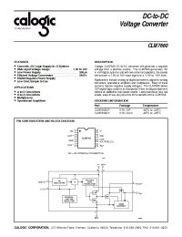 Datasheet CLM7660DY manufacturer Calogic