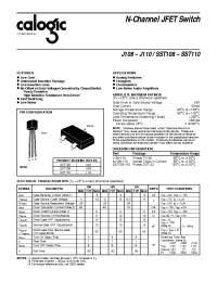 Datasheet J108-110 manufacturer Calogic