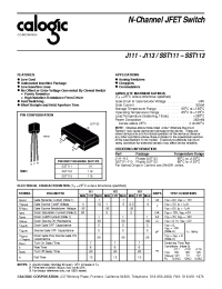 Datasheet J111-113 manufacturer Calogic