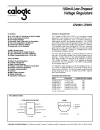 Datasheet LP2951CP-X manufacturer Calogic