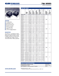 Datasheet 786011 manufacturer C&D