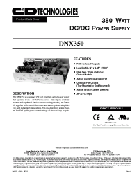 Datasheet DNX350 manufacturer C&D
