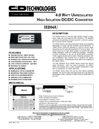 Datasheet HB04U05D05 manufacturer C&D