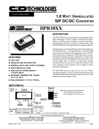 Datasheet HPR1001 manufacturer C&D