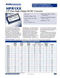 Datasheet HPR101W manufacturer C&D