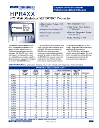 Datasheet HPR401 manufacturer C&D