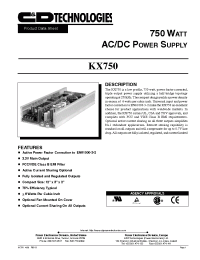 Datasheet KX750 manufacturer C&D