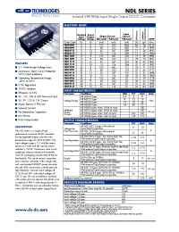 Datasheet NDL0509S manufacturer C&D