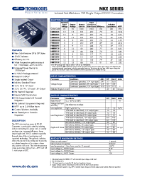 Datasheet NKA0503D manufacturer C&D
