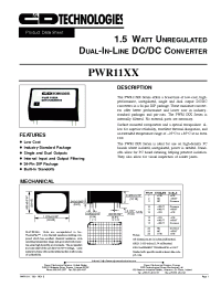 Datasheet PWR1100 manufacturer C&D