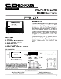 Datasheet PWR1201 manufacturer C&D
