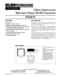 Datasheet PWR72 manufacturer C&D