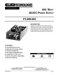 Datasheet PX400-U4F manufacturer C&D