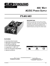 Datasheet PX403 manufacturer C&D