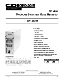 Datasheet RM4830 manufacturer C&D