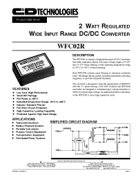 Datasheet WFC02R24D05 manufacturer C&D