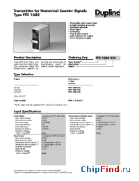 Datasheet FFD1680024 manufacturer Carlo Gavazzi