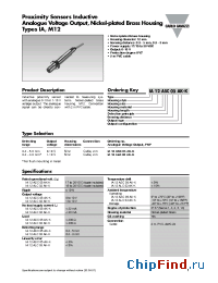 Datasheet IA12ALC03AK-K manufacturer Carlo Gavazzi