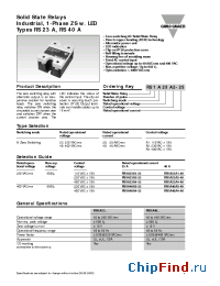 Datasheet RS1A40A2-40 manufacturer Carlo Gavazzi