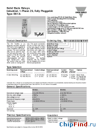 Datasheet RX1A23D25MC manufacturer Carlo Gavazzi