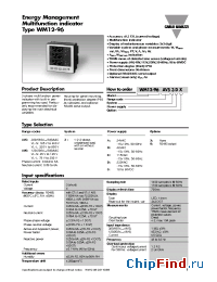 Datasheet WM1296 manufacturer Carlo Gavazzi