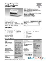 Datasheet WM12DINAV63DS manufacturer Carlo Gavazzi