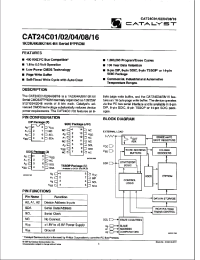 Datasheet CAT24C02 manufacturer Catalyst