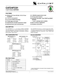 Datasheet CAT24FC01JETE13REV-F manufacturer Catalyst