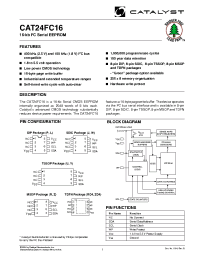 Datasheet CAT24FC16PETE13REV-F manufacturer Catalyst