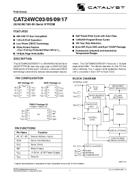 Datasheet CAT24WC03JA-1.8TE13 manufacturer Catalyst