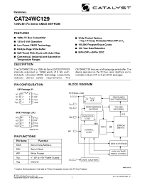 Datasheet CAT24WC129PA-1.8TE13 manufacturer Catalyst