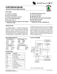 Datasheet CAT25020SI manufacturer Catalyst