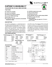 Datasheet CAT25C03LI-1.8TE13 manufacturer Catalyst