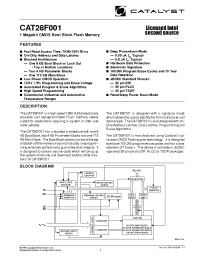 Datasheet CAT28F001TA-90BT manufacturer Catalyst
