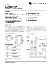 Datasheet CAT33C804AP-TE13 manufacturer Catalyst