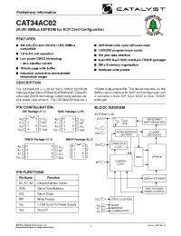 Datasheet CAT34AC02LE-1.8TE13 manufacturer Catalyst