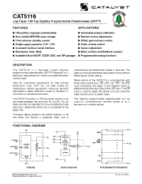 Datasheet CAT5116LISOIC manufacturer Catalyst