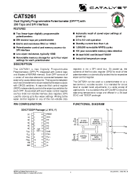 Datasheet CAT5261UI-00TE13 manufacturer Catalyst