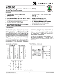 Datasheet CAT5401 manufacturer Catalyst