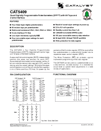 Datasheet CAT5409BI-00-TE13 manufacturer Catalyst