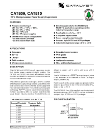 Datasheet CAT809JEXR-T10 manufacturer Catalyst