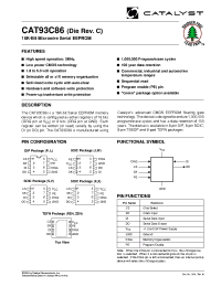 Datasheet CAT93C86LA-1.8TE13 manufacturer Catalyst